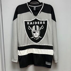 NFL Team Apparel Oakland Raiders Long Sleeve Jersey Size Medium